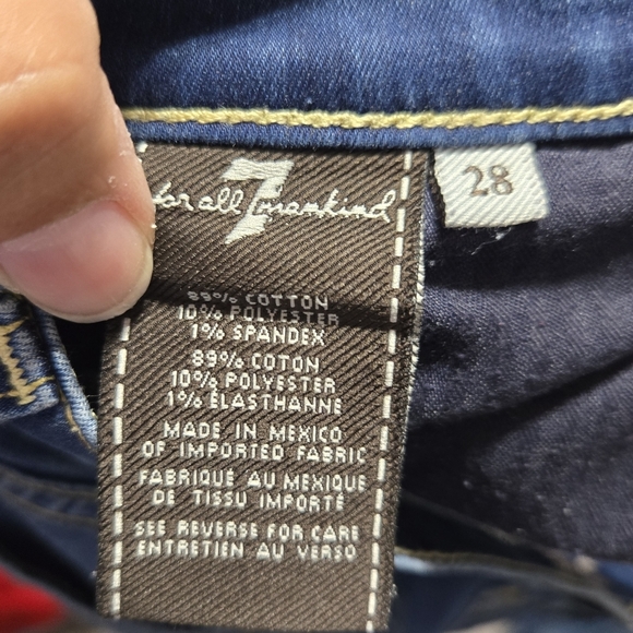 7 For All Mankind The Slim Cigarette Jeans Sz 28 - Picture 4 of 14